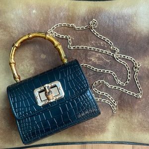 Faux Leather Crossbody Mini Purse